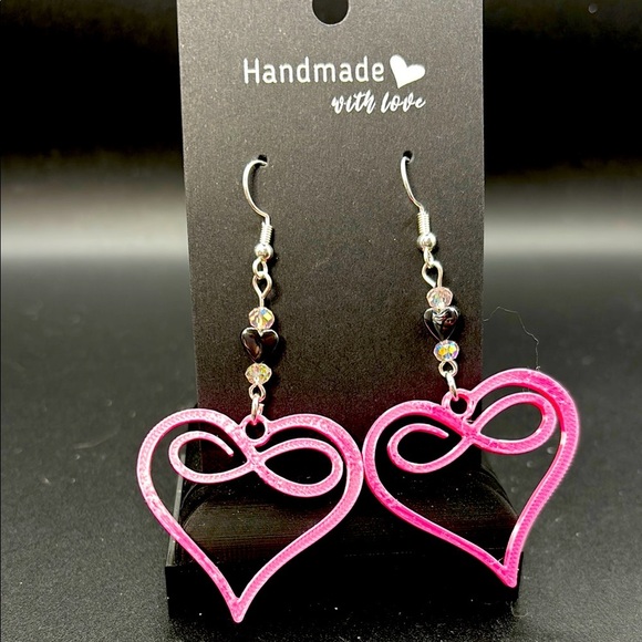 Jewelry - Pink Heart Earrings